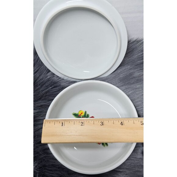 Jamestown China Christmas Treasure Ceramic Trinket Box Candy/Sugar Dish Japan - Picture 5 of 6